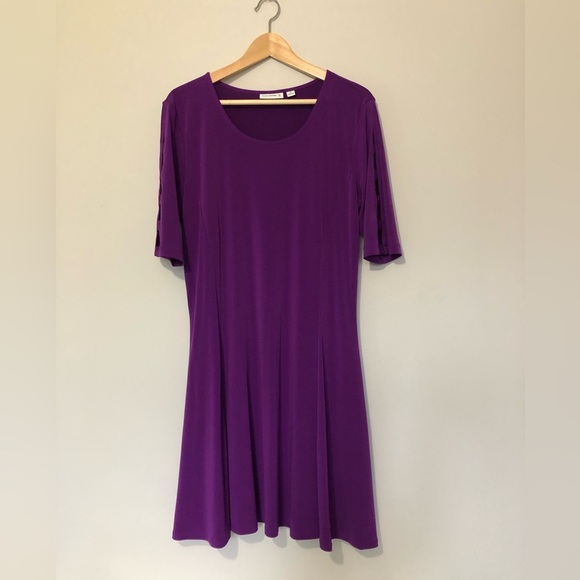 Susan Graver Petite Medium Purple Dress - Picture 1 of 5